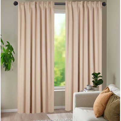 Zatemňovací závěs s řasící páskou NIKKA - BLACKOUT 140x240 cm, béžová (cena za 1 kus) MyBestHome