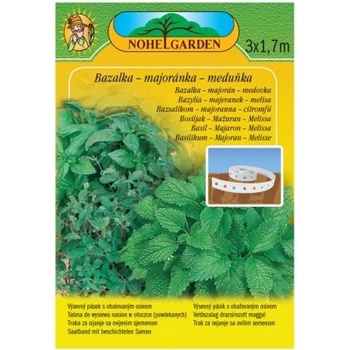 Pásik výsevný Bazalka zelená + Majorán + Medovka, 3x1,7m