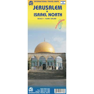 mapa Israel and Palestine 1:225 t. ITM