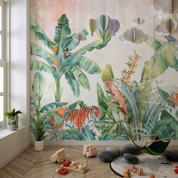 Image 1 of Art gift Фототапет - Тигър в джунгла