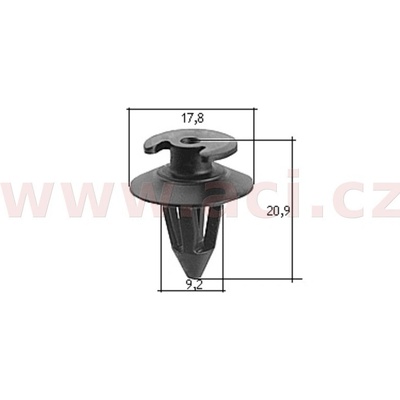 plastová příchytka černá (sada 10 ks) UP 50310