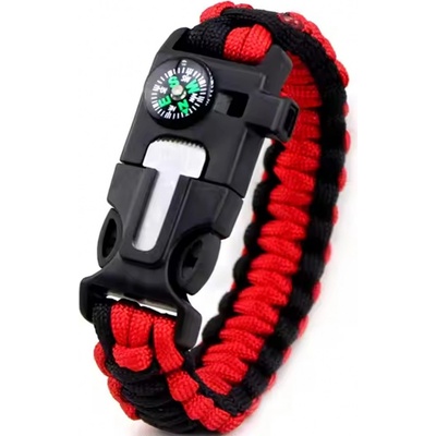 IZMAEL KP36309 náramek pro přežití Červená/Černá – Zboží Mobilmania