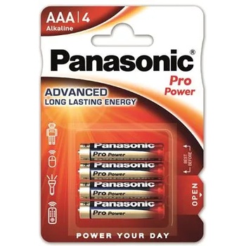 Panasonic Батерия, AAA micro, 4 броя, PANASONIC "Pro power" LR03PPG-4BP/LR03PPG/4BP (LR03PPG-4BP/LR03PPG/4BP)