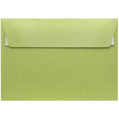 Metalická (perleťová) obálka limetková C5 (162x229mm) PS