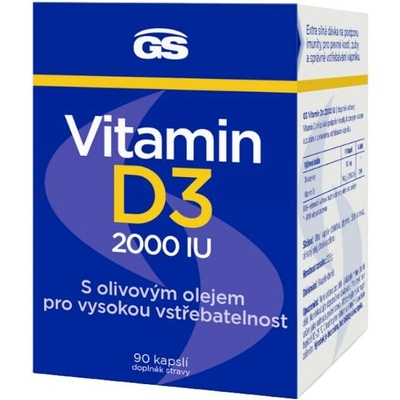 GS Vitamin D3 2000 IU 90 kapslí