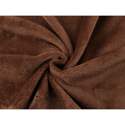 Wellsoft minky oboustranný / flanel samet fleece, střední, 22 hnědá koňak