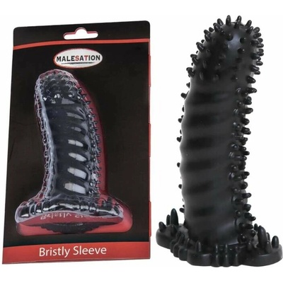 Malesation Bristly Sleeve Black silikonový návlek na penis s výstupky – Zbozi.Blesk.cz