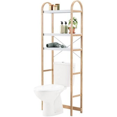 Umbra hk ltd (Канада) Свободностояща етажерка за тоалетна umbra bellwood - цвят бял с натурално дърво (umbra 1016856-668)