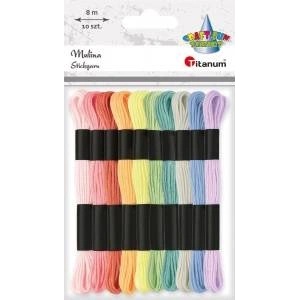 TITANUM Mulina Craft-Fun Series pastel 10 colors Titanum (25HJ0331-12)