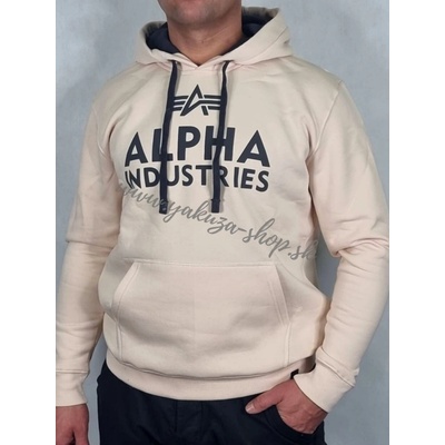 Alpha Industries Foam Print Hoody Jet Streem White pánska mikina