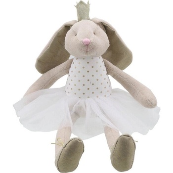 Image 1 of The Puppet Company Парцалена кукла, Зайче с корона, в бяло и златно, серия Танцьорите на Wilberry, 43 см