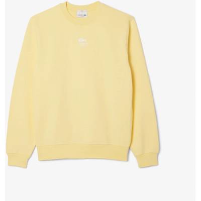 Lacoste Поларена блуза Lacoste Printed Fleece Sweatshirt - Yellow