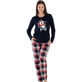 Image 1 of Макси коледна пижама в тъмносиньо с пингвинче