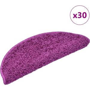 vidaXL Изтривалки за стълби, 30 бр. , 65x21x4 см, лилави, полукръгли, големи (3365817)