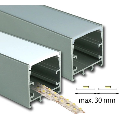ML-761.090.02.2 Přisazený hliníkový profil PN, 35x35 mm, matný difuzor, komplet, 2 m