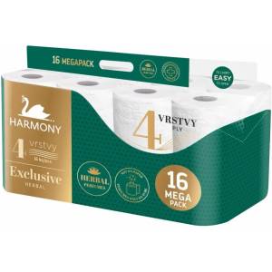 Harmony Четирипластова тоалетна хартия harmony exclusive herbal parfumes - 16 бр 30363 (4711)