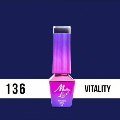 Molly Lac gél lak 136 Vitality Modrá 5 ml