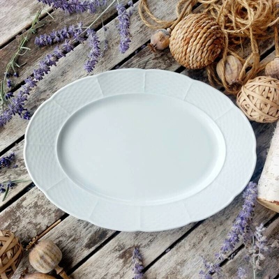 Thun Mísa oválná český porcelán Natálie bílá 30 cm