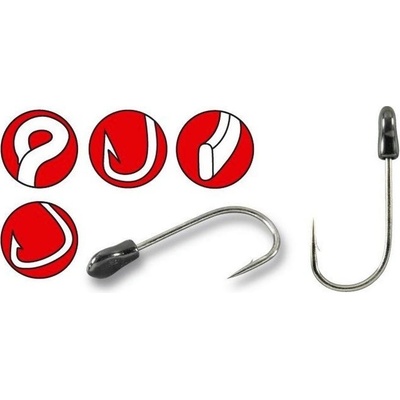GAMAKATSU Trailer Hooks Black vel.1 4ks