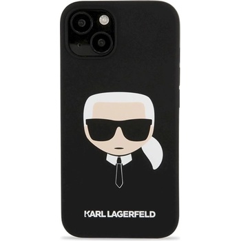 KARL LAGERFELD Гръб Karl Lagerfeld Liquid Silicone Karl Head Case за iPhone 13 - Черен
