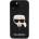 KARL LAGERFELD Гръб Karl Lagerfeld Liquid Silicone Karl Head Case за iPhone 13 - Черен