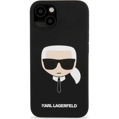 KARL LAGERFELD Гръб Karl Lagerfeld Liquid Silicone Karl Head Case за iPhone 13 - Черен