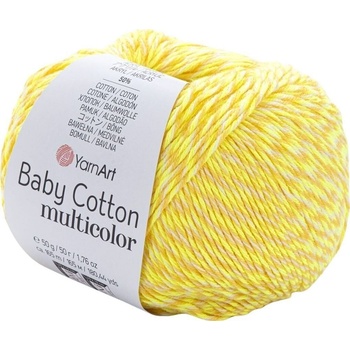 YARNART Baby Cotton Multicolor 5204 Yellow Плетива прежда (Baby Cotton Multicolor 5204)