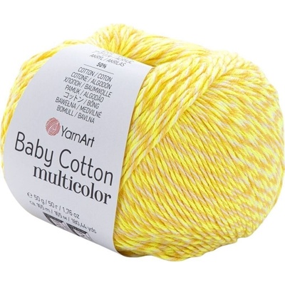 YARNART Baby Cotton Multicolor 5204 Yellow Плетива прежда (Baby Cotton Multicolor 5204)