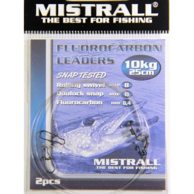Mistrall Fluorocarbon leaders 25 cm 10kg 2ks