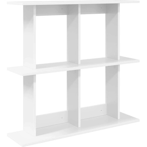 vidaXL Стенен рафт Монтиране на стена Бяло 100 x 20 x 75 см (8012084)
