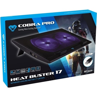Media-Tech MT2659 Cobra PRO Head Buster 17 - chladící podložka pro notebook 15,5 až 17 palců, černá (PC) – Hledejceny.cz