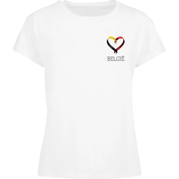 Mister Tee Тениска Ladies Merchcode Football - Belgium T-shirt white XXLUB-MP0008625-00220 - Тъмносив, размер XS