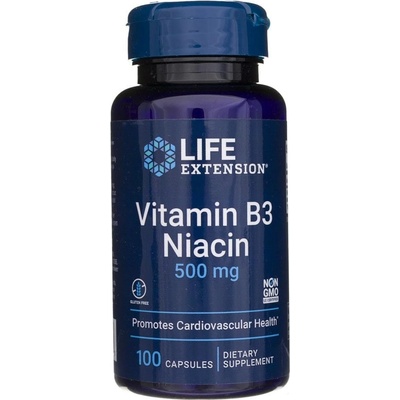 Life Extension Vitamin B3 Niacin 100 ks 500 mg