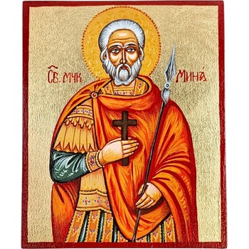 РЪЧНО РИСУВАНА ИКОНА СВЕТИ МИНА