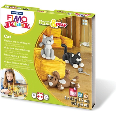 FIMO Комплект глина Staedtler Fimo Kids, 4x42g, Cat (23850-А-CAT)