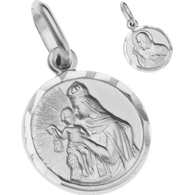 Argento Prívesok z bieleho zlata Škapuliar 8A115