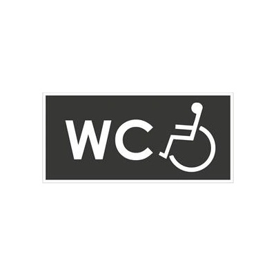 WC PRO INVALIDY, šedá, plast 2 mm 190x90 mm