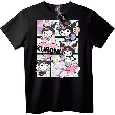 NOONEBRAND Тениска Куроми Многопанелна - L, Black