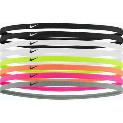 Nike Skinny Headbands 8 szt black/black/white