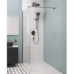 kielle Meara - Душ параван Walk-In 90x200 cm, черен мат/прозрачно стъкло 20726WI0904 (20726WI0904)