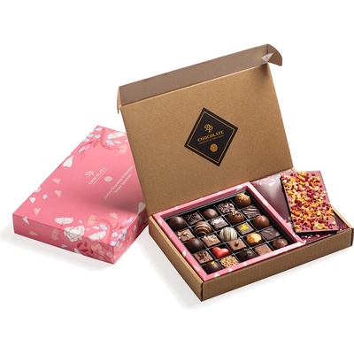 DP chocolate Darčekový box praliniek 25 ks s tabuľkou 305 g