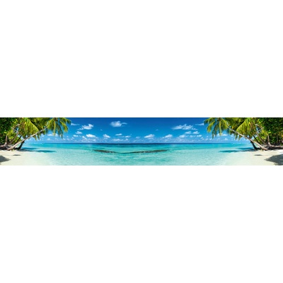 Dimex KI350-091 Samolepící fototapeta do kuchyně Paradise beach rozměry 350 x 60 cm