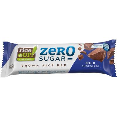 Rice Up Zero Bezlepková rýžová tyčinka s mléčnou čokoládou bez přidaného cukru 18 g