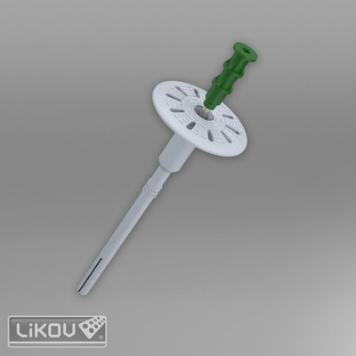 Talířová hmoždinka WKRET-MET WKTHERM S 8 s kovovým šroubem 8 x 255 mm 100 ks