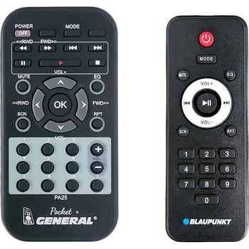 GENERAL Blaupunkt pa-25, pa-12, pa-10, pa-20, bm06, mb10 - дистанционно управление дубликат (pa-25, pa-12, pa-10, pa-20, bm06, mb10)