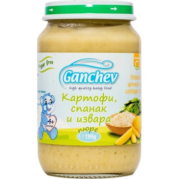 Ганчев пюре картофи спанак и извара - 190 г