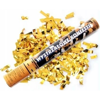 Konfety vystreľovacie zlaté pásky 40cm