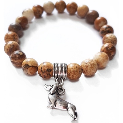 Veselý jezevčík náramek jaspis jezevčík 11038439