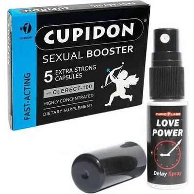 CUPID LABS Задържащ спрей за мъже Love Power + Капсули за ерекция Cupidon 5