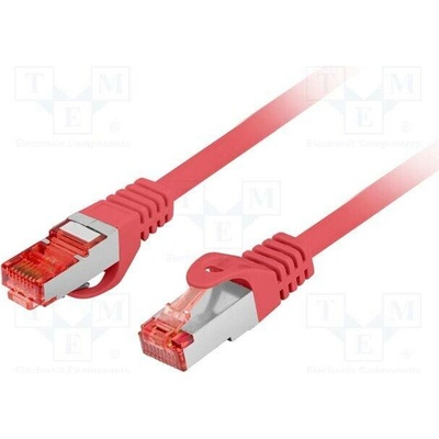 Lanberg PCF6-10CU-0500-R Patch S/FTP Cat 6 RJ45 vidlice z obou stran lanko Cu 5m
